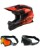 Oneal 1Series Stream Crosshelm schwarz rot mit TWO-X Race Brille