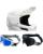 Thor Kinder MX Helm Combo FLEET WHITEOUT weiss mit TWO-X Race Brille