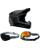 Thor MX Helm Combo FLEET BLACKOUT schwarz matt mit TWO-X Atom Brille