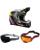 Thor MX Helm Combo FLEET CAMBER schwarz rot mit TWO-X Atom Brille