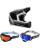Thor MX Helm Combo FLEET DEFY schwarz weiss mit TWO-X Atom Brille