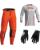 Thor Pulse Combo Mono grau orange Hose Jersey Handschuhe