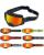 Oneal MX Helm Combo 3SRS ACID schwarz grau mit TWO-X Atom Brille