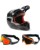 Fox V1 Bknr Crosshelm grau camo mit TWO-X Race Brille