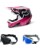 Fox V1 Leed Crosshelm pink mit TWO-X Race Brille